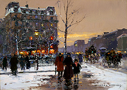 Place Pigalle, Winter - Cortès Edouard Léon