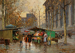 Flower Market, Madeleine - Edouard Léon Cortès