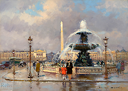 Fountain on Place de la Concorde - Cortès Edouard Léon