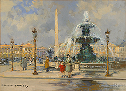 Fountain on Place de la Concorde - Cortès Edouard Léon