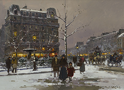 Place Pigalle, Winter - Edouard Léon Cortès