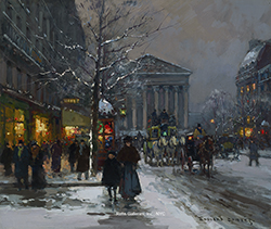 Rue Royale, Madeleine, Winter - Edouard Léon Cortès