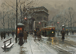 Arc de Triomphe, Winter - Cortès Edouard Léon