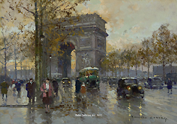 L\'Arc de Triomphe vu de l\'Avenue Friedland - Cortès Edouard Léon