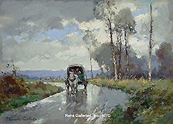 La route après la pluie - Edouard Léon Cortès
