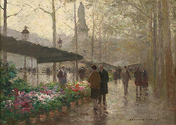 Flower Market, Place de la Republique - Cortès, Edouard Léon