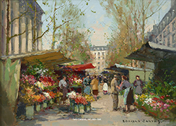 Marché aux fleurs de la Madeleine - Edouard Léon Cortès