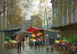 Marche aux Fleurs, Madeleine - Edouard Léon Cortès