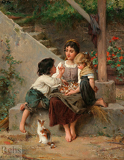 Playing with the Kittens - Munier, Emile