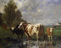 Vaches a Pâture - Marcke de Lummen, Emile Van