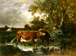 Cows in a Landscape - Marcke de Lummen Emile Van