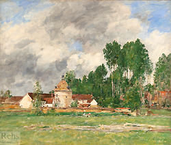 Oisème, paysage aux environs de Chartres - Boudin, Eugène Louis
