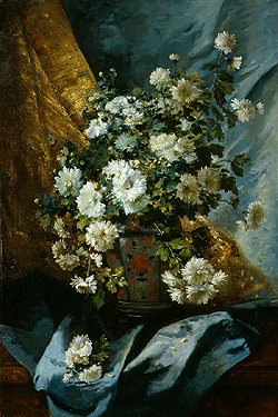 Still Life of Chrysanthemums - Cauchois, Eugene Henri