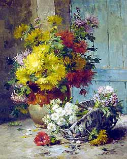 Still Life of Summer Flowers - Cauchois, Eugene Henri