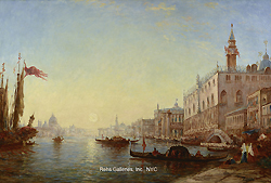 Embarquement sur le quai des Esclavons, Venise - Ziem, Felix