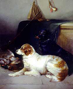 Spaniels with the Day\'s Bag - Armfield, George