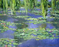 Lilies on Monet\'s Pond - Coutu, Heidi