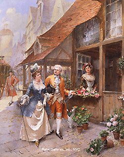 Passing the Flower Shop - Lesur, Henry Victor