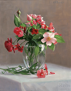 Dianthus and Roses