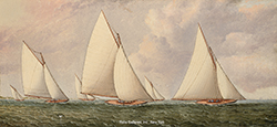 Yachts Racing off Southampton, Long Island - James Edward Buttersworth