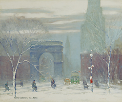 Washington Square in the Snow - Berthelsen, Johann