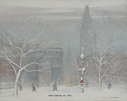 Winter in Washington Square, New York - Berthelsen, Johann