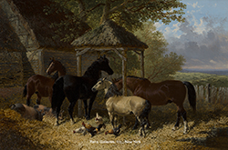Horses in a Farmyard - Herring, Jr., John F.