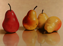 Yellow and Red Pears - Kuhn John
