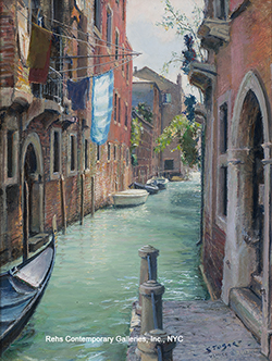 Venice, A Glimpse from Rio Del Merino - John Stobart