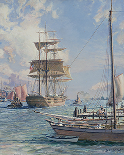 New York Shipping on the East River - Stobart, John