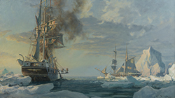 The Bark "Morning Star" and the Brig "Alexander" Cutting In, North of the Bering Strait