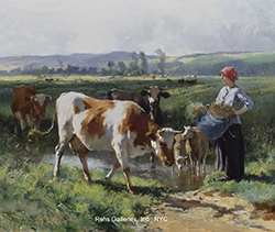 Milkmaid with Cows - Dupré, Julien