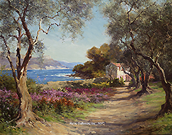 A Garden on the Riviera (Cap Ferrat) - Knight, Louis Aston