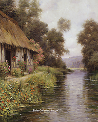 Cottage by the River - Knight, Louis Aston