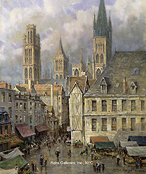 Market Place, Rouen - Knight, Louis Aston
