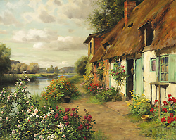 The Blue Cottage - Knight, Louis Aston