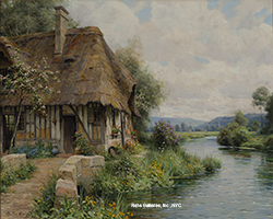 Cottage Along the River - Knight, Louis Aston