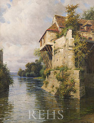 Old Mill on the Broken Bridge, Vernon, Normandy - Louis Aston Knight