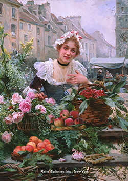The Flower Seller - Schryver Louis Marie de