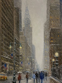 Chrysler Building in Winter (42nd Street looking East, at Bryant Park) - Daly Mark