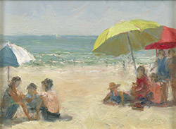 Umbrellas at the Seashore - Mark Daly