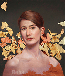 Self Portrait with Butterflies - Fletcher, Nancy