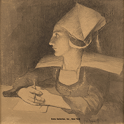 Bretonne écrivant - Brittany Woman Writing - Dagnan-Bouveret Pascal-Adolphe-Jean