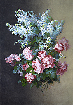 Bouquet of Lilacs and Roses - Longpre, Raoul de