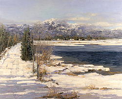 Early Snow in the Village - Swatland, Sally