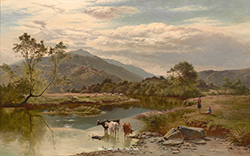 Along the River (possibly: the River Llugwy, near Capel Curig) - Sidney Richard Percy