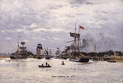 Navires au Port - Stanislas Lépine
