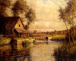 Old Mill in Normandy - Knight Louis Aston