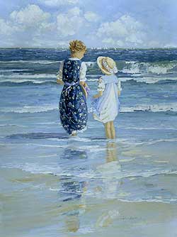 Wading by the Shore - Sally Swatland