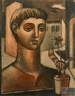 Man with Potted Plant